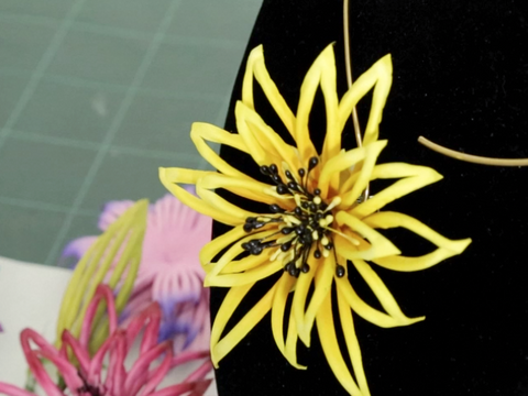 Hat Academy Online Tutorial  D13  "Fantasy Leather Flowers" -Leather for Lesson - Exquisite Leather by Cherryl McIntyre, Brisbane Australia